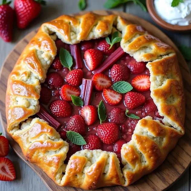 Strawberry Rhubarb Galette