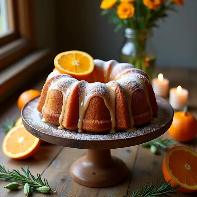 Orange Cardamom Bundt Cake