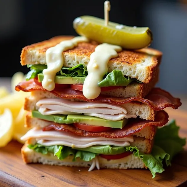 Turkey Avocado Club Sandwich