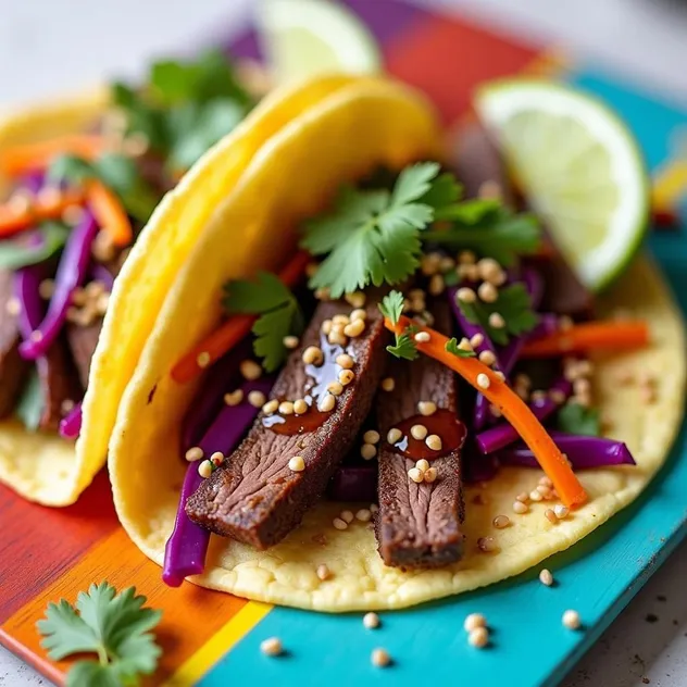 Korean BBQ Beef Tacos