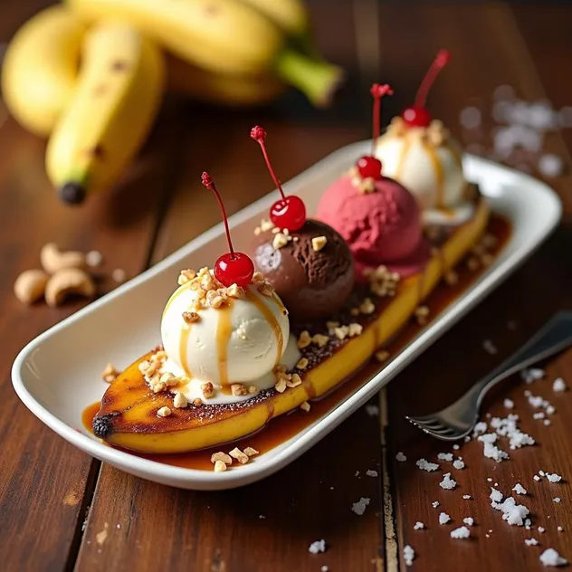 Caramelized Banana Split Recipe