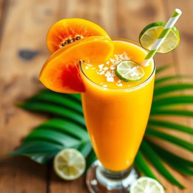 Tropical Papaya Lime Smoothie