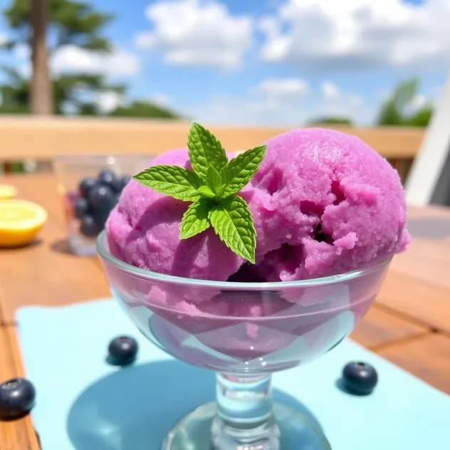 Blueberry Lemonade Sorbet