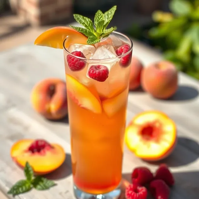 Iced Raspberry Peach Tea Recipe