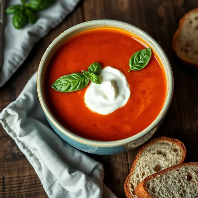 Keto Creamy Tomato Basil Soup