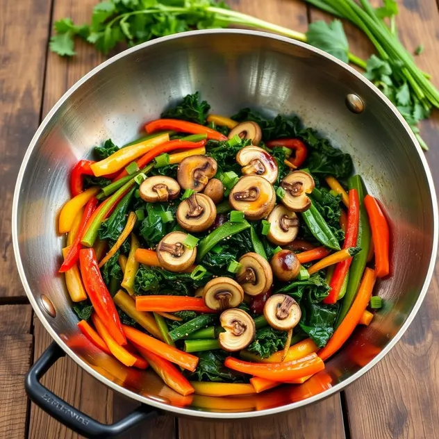 Vegan Mushroom and Kale Stir-Fry Recipe