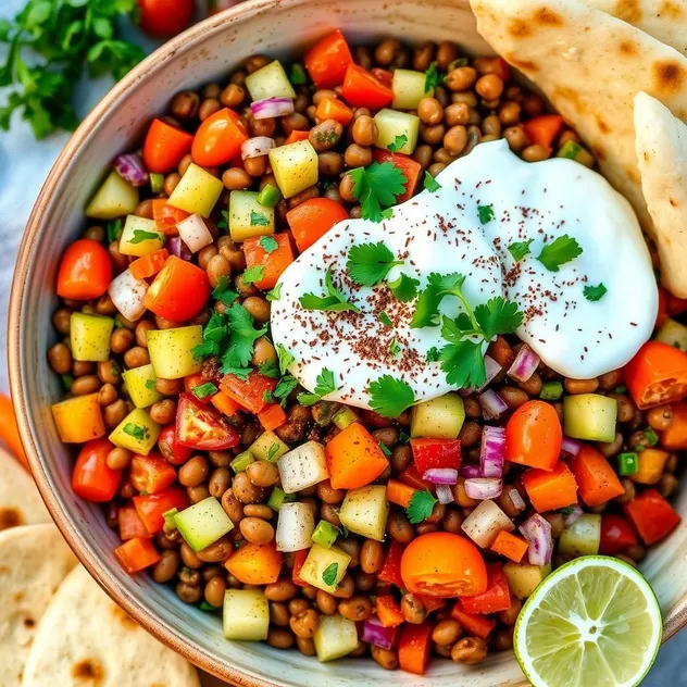 High-Protein Spicy Lentil Salad Recipe