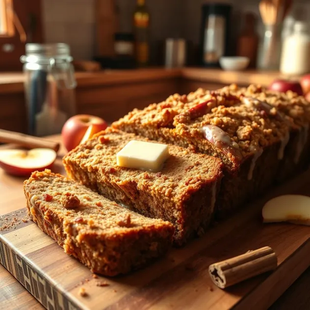 Cinnamon Apple Streusel Bread