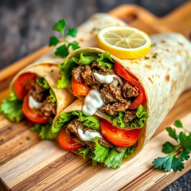 Beef and Tomato Wrap Recipe