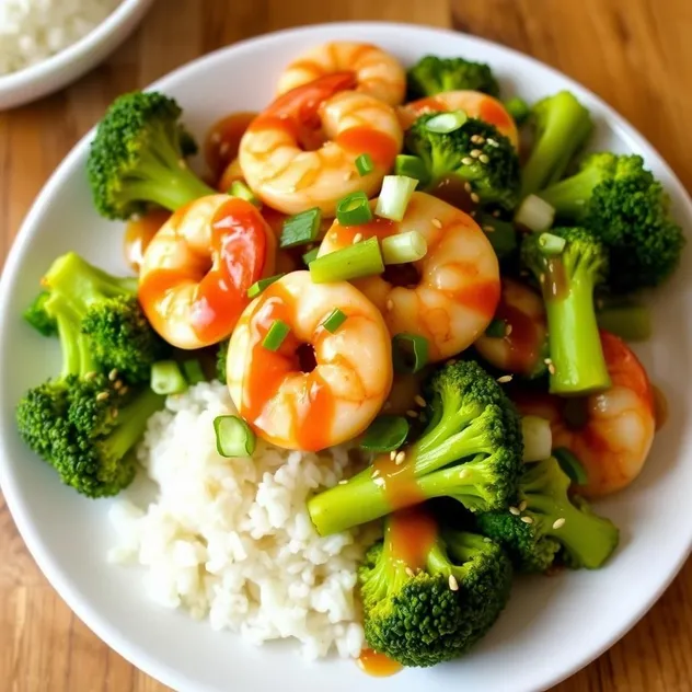 Honey Garlic Shrimp with Broccoli