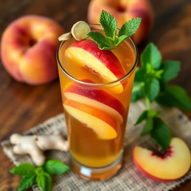 Iced Ginger Peach Tea