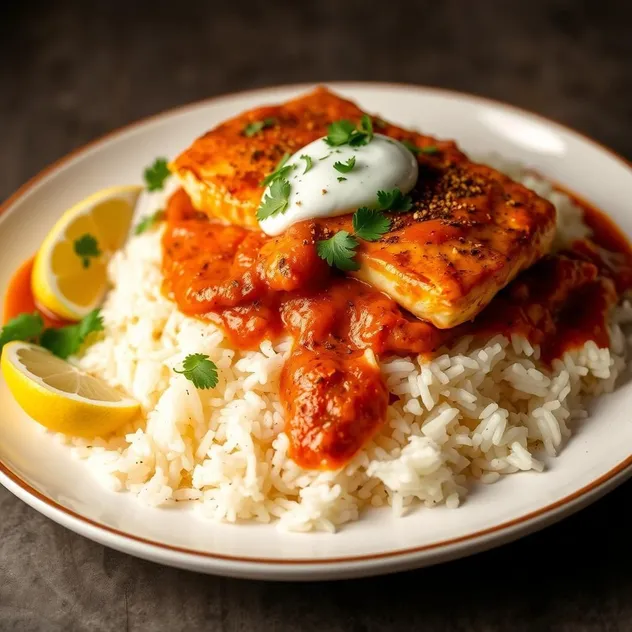 Fish Tikka Masala with Basmati Rice Recipe