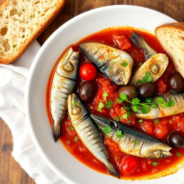 Sardines in Tomato and Olive Sauce Recipe