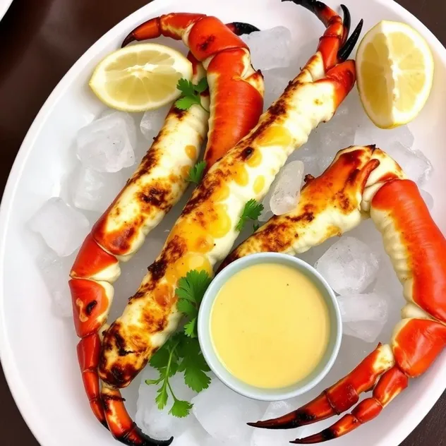 Garlic Butter Grilled King Crab Legs