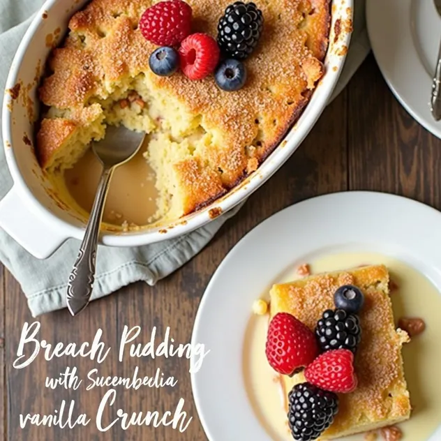 Brioche Bread Pudding with Caramel Crunch