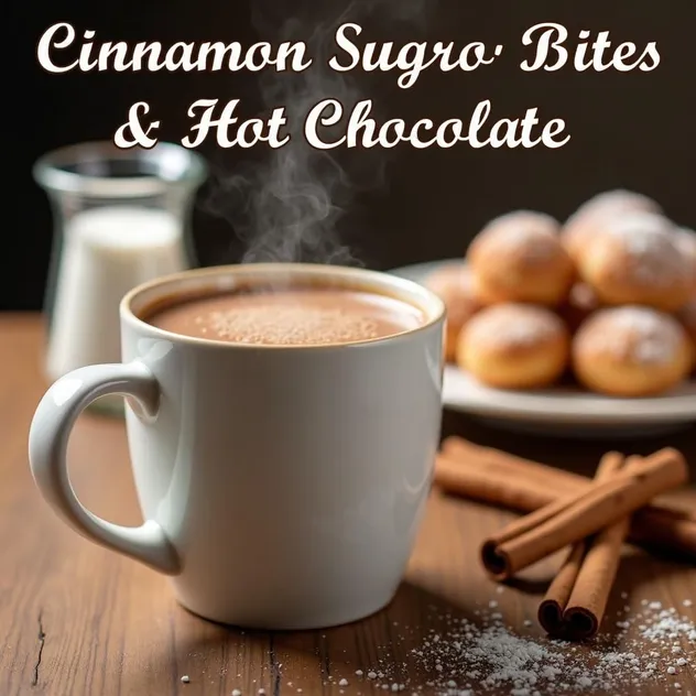 Cinnamon Sugar Churro Bites & Hot Chocolate