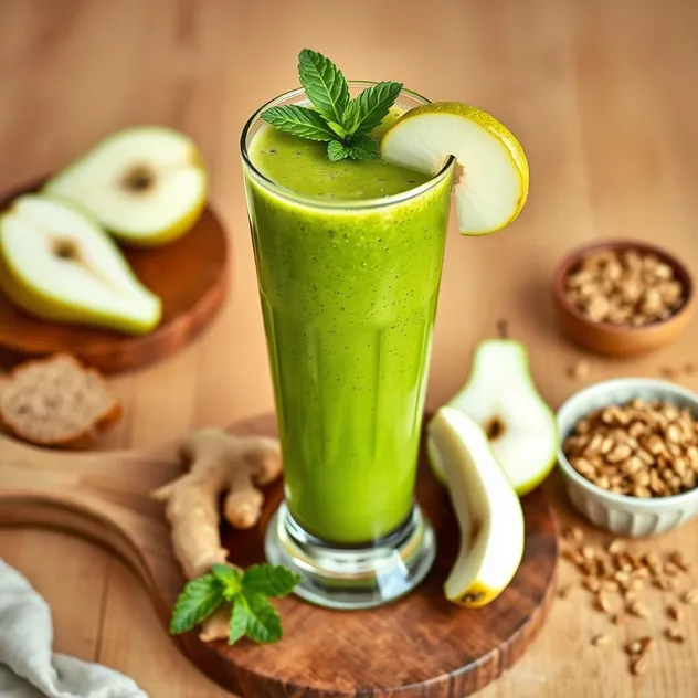 Pear and Ginger Green Smoothie