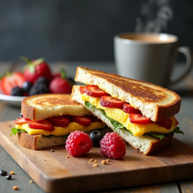 Crunchy Sourdough Breakfast Sandwich