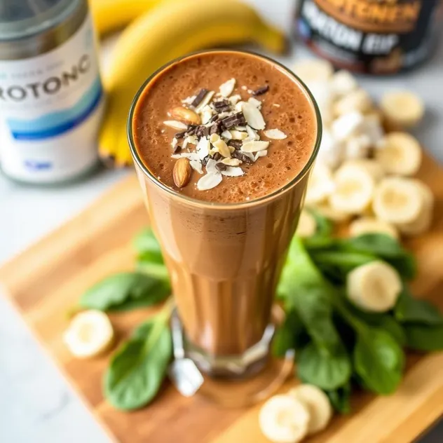 Chocolate Almond Protein Smoothie