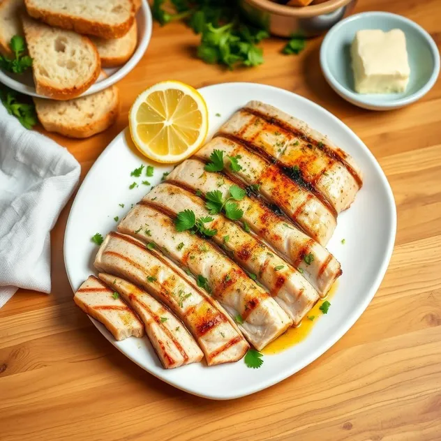 Swordfish Steak with Lemon Garlic Marinade