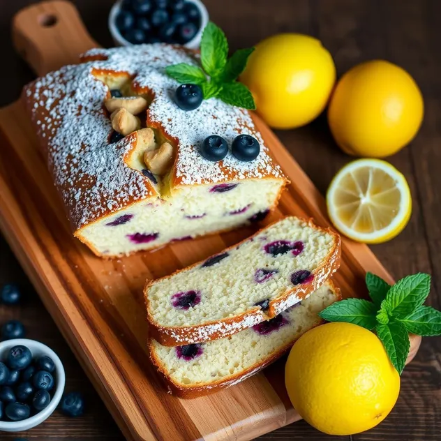 Lemon Blueberry Yogurt Bread