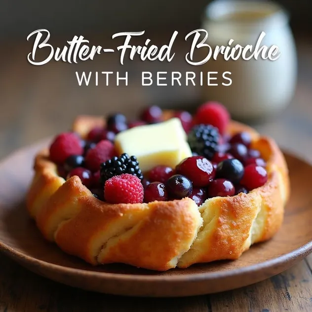 Butter-Fried Brioche with Berries