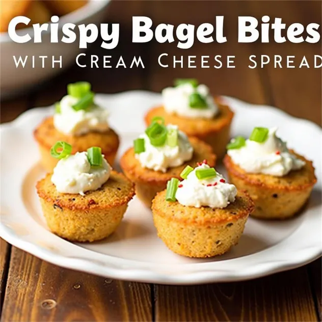 Crispy Bagel Bites with Cream Cheese Spread