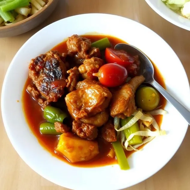 Ayam Sambal Kentang dan Tomat