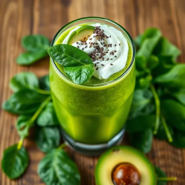 Keto Avocado and Spinach Smoothie