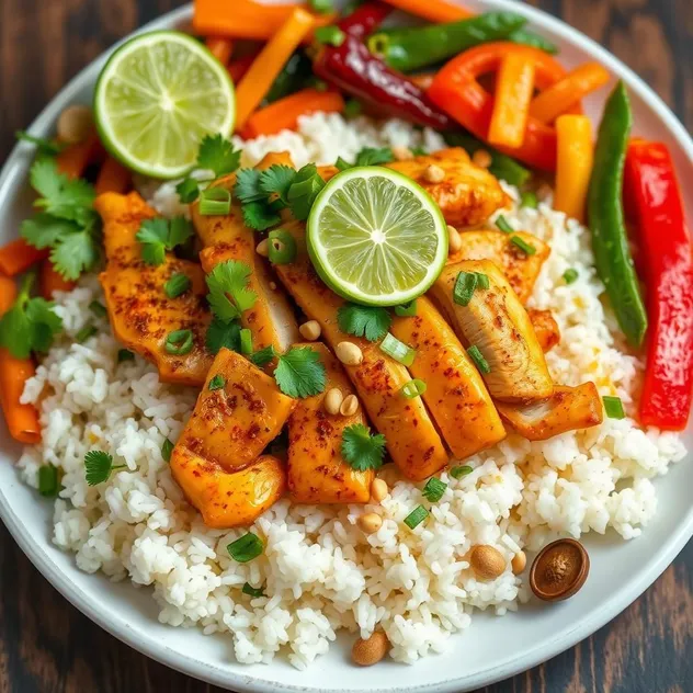 Spicy Lemongrass Chicken and Rice