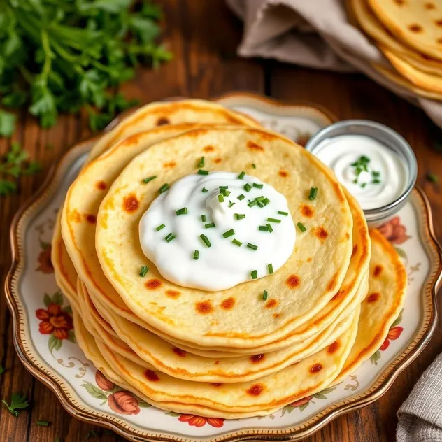 Blini with Sour Cream