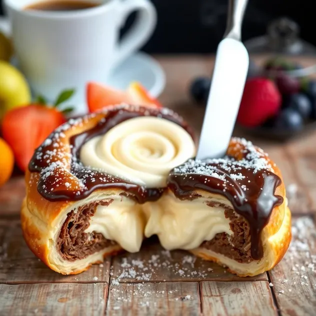 Chocolate Cream Cheese Danish