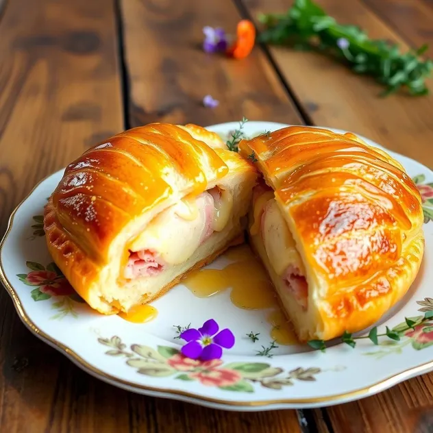 Honey Glazed Ham and Cheese Pastry