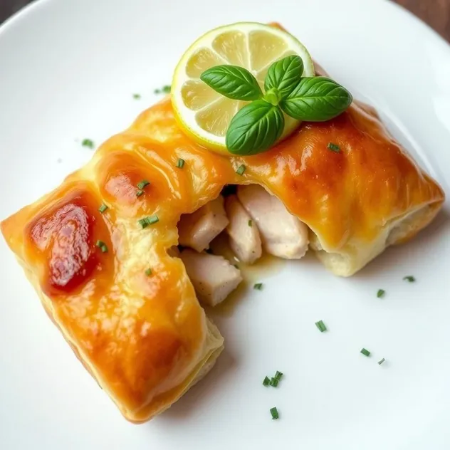 Lemon Basil Chicken Puff Pastry