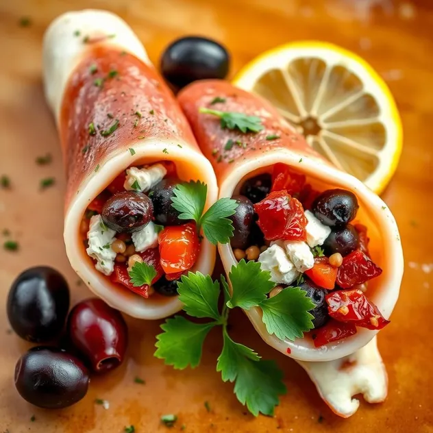 Mediterranean Stuffed Squid