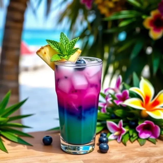 Tropical Blueberry Ginger Juice