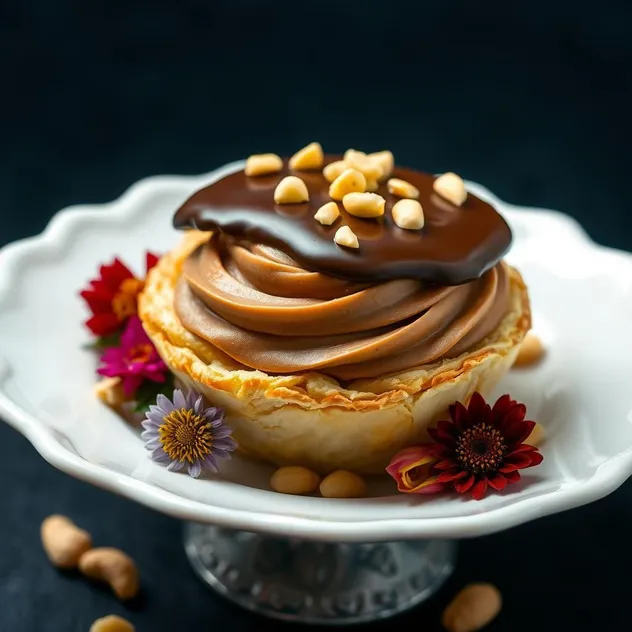 Chocolate Peanut Butter Cream Puffs