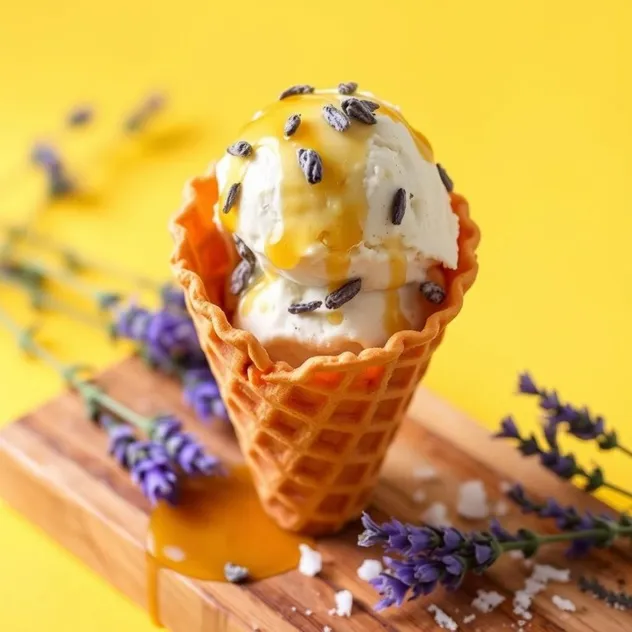 Salted Honey Lavender Ice Cream