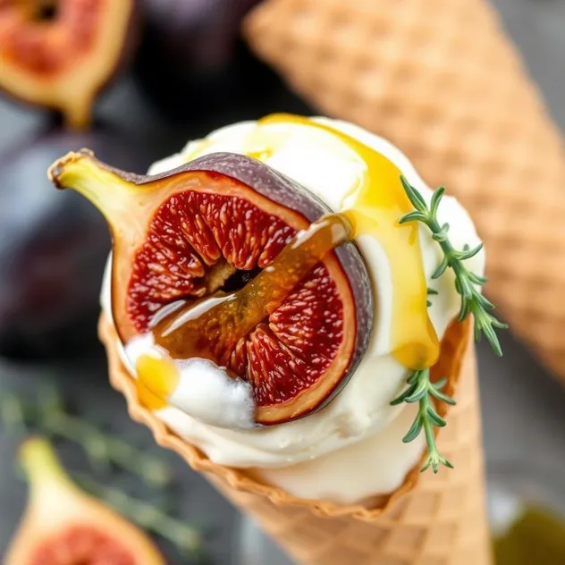 Roasted Fig and Honey Ice Cream