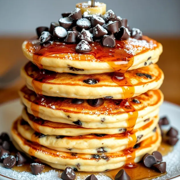 Chocolate Chip Pancake Stack