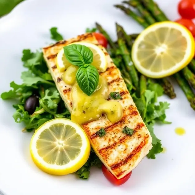 Lemon Basil Grilled Mahi-Mahi