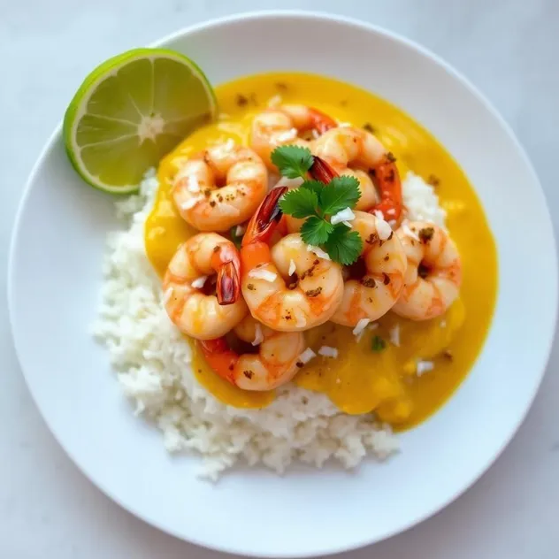 Coconut Curry Shrimp with Jasmine Rice