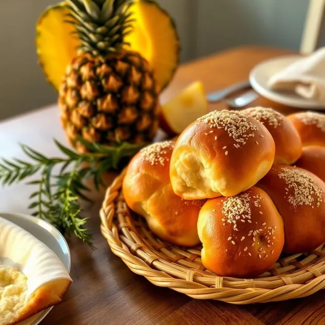 Sweet Hawaiian Dinner Rolls